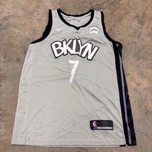 Nike Kevin Durant Brooklyn Nets Jersey Size 44 Medium Grey Statement Edition #7